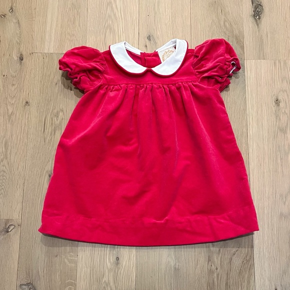 The Beaufort Bonnet Company TBBC Corduroy Short Sleeve Holly Day Dress 2T Pink - Picture 6 of 16